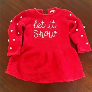 Hatley True Red Cotton Knit Dress 18M